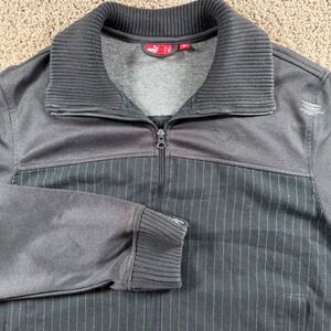 Puma Track Jacket‎ Full Zip Athletic Sportswear Black Pinstripe Collar Large gym